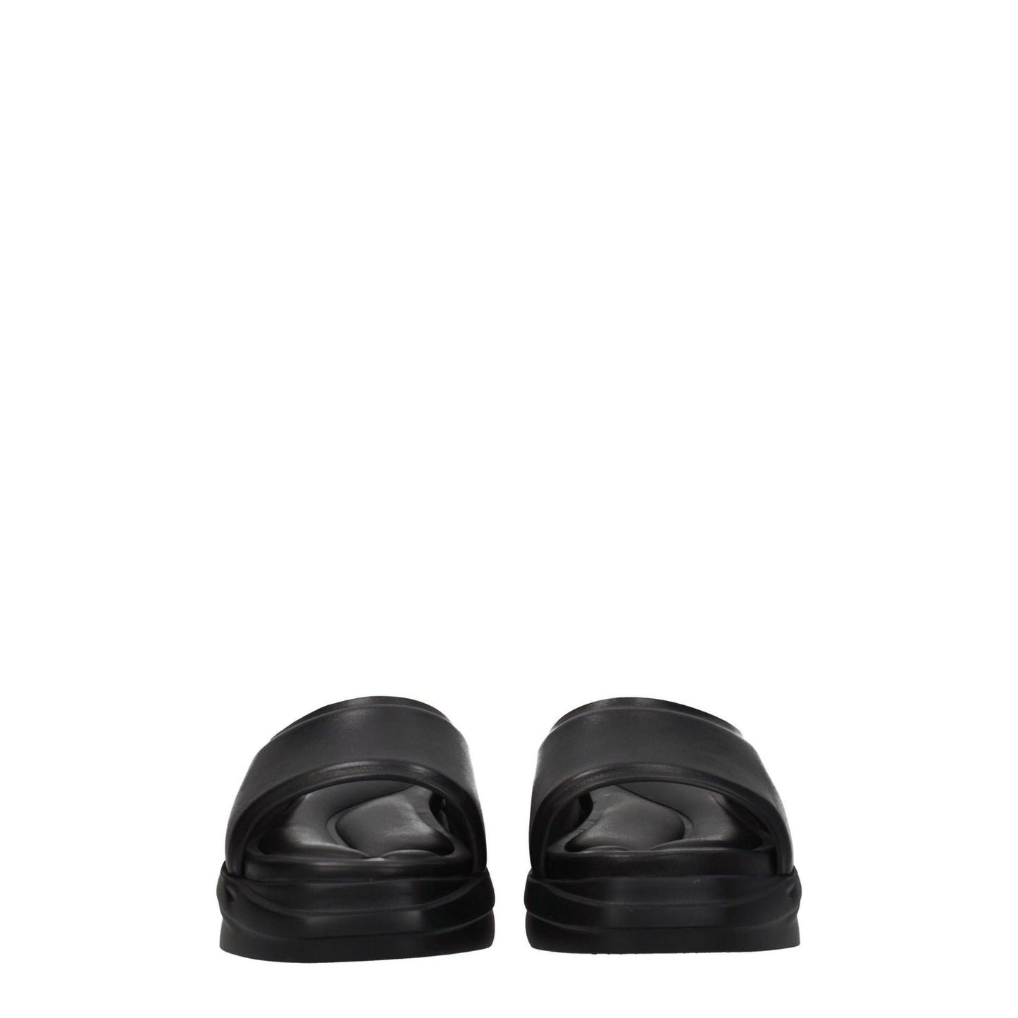Alyx Black Leather Slippers