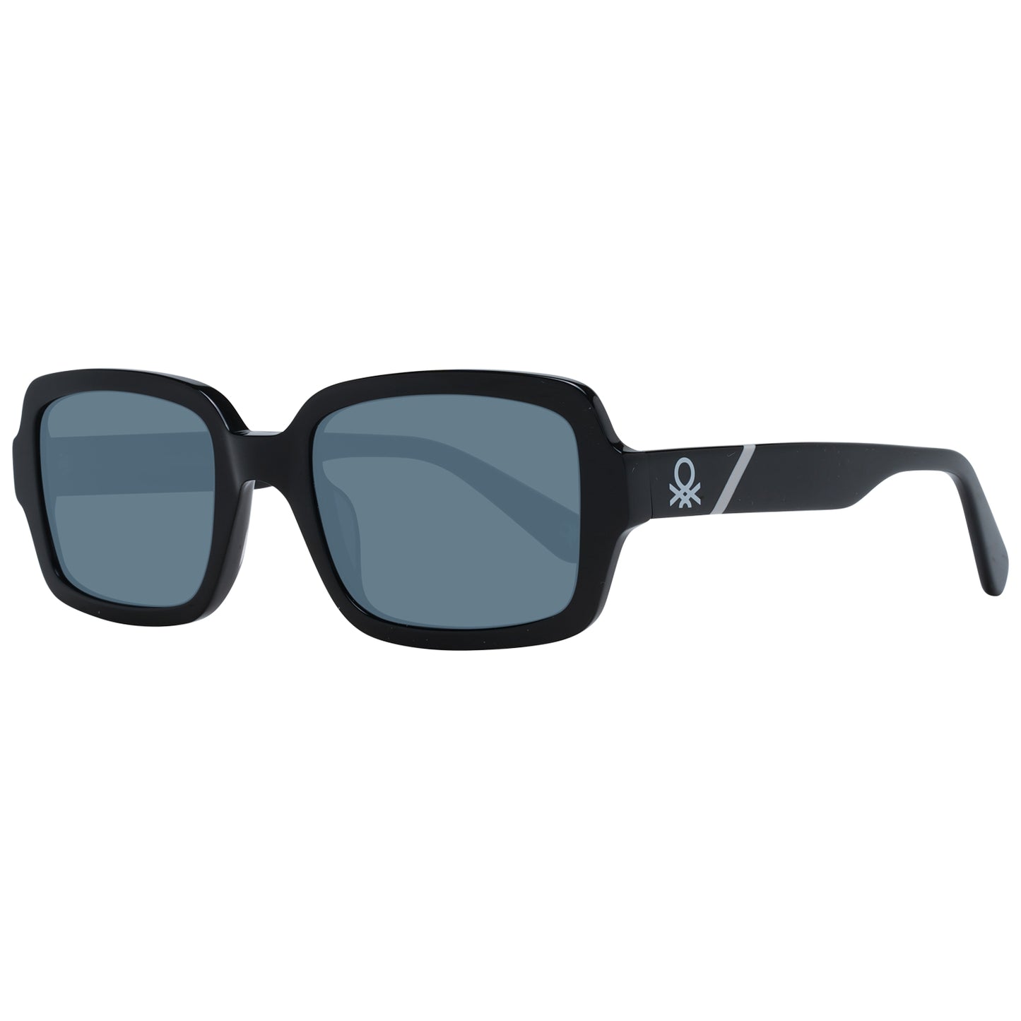 BENETTON MOD. BE5056 52001 men's sunglasses in black with blue tinted lenses.