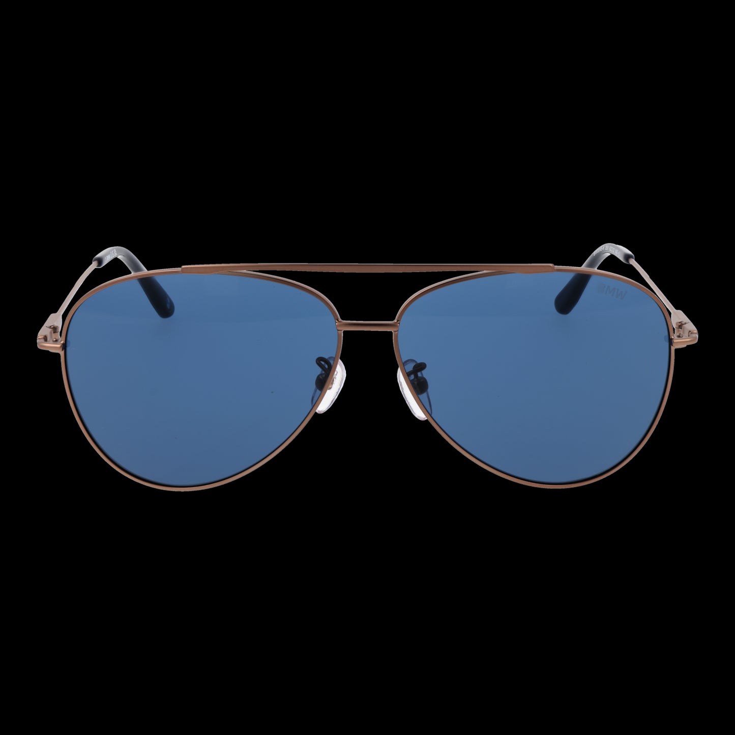 BMW MOD. BW0045-H 6235V sunglasses for gentlemen with aviator design and blue lenses, elegant fashion accessory for men.