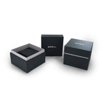 Official packaging for BREIL Mod. TW1980 chronograph watch for gents, showcasing the elegant black box design.