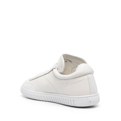 Bally White Calfskin Low Top Sneakers