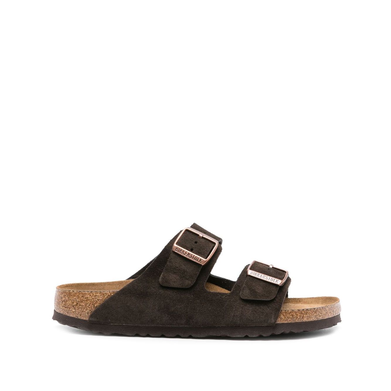 Birkenstock Arizona buckled suede sandals