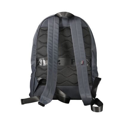 Back view of Blauer Blue Polyester Backpack with adjustable shoulder straps and mesh padding.