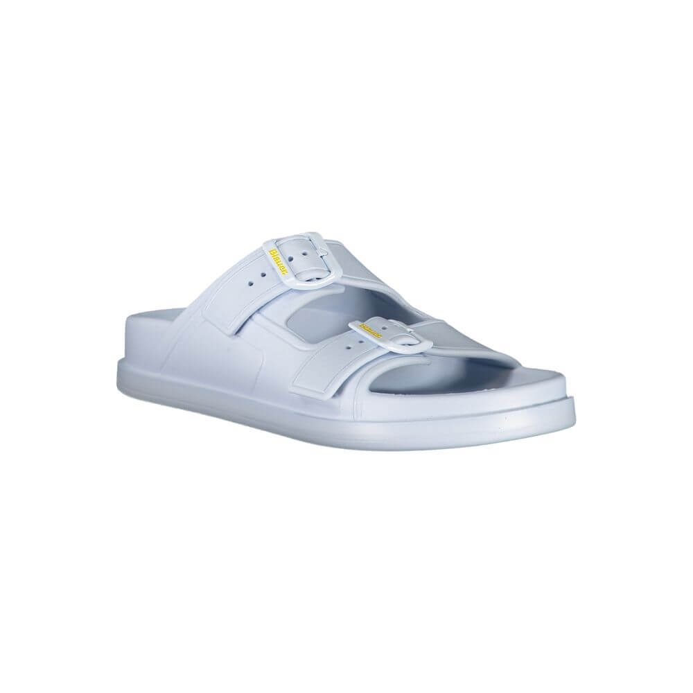 Blauer Blue Polyethylene Women Sandal with adjustable buckles and iconic logo, slip-on design for contemporary chic style.