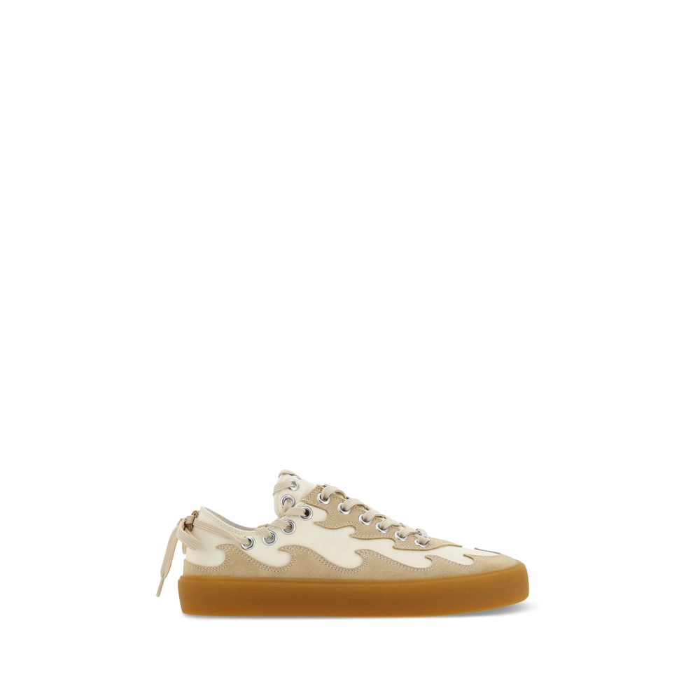 Bluemarble Brown Calf Leather Bos Taurus Low Top Sneakers