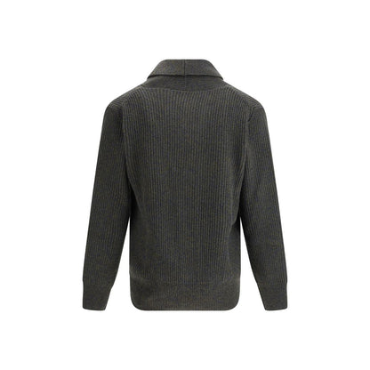Brooksfield Bicolor Fleece Wool Cardigan Brooksfield