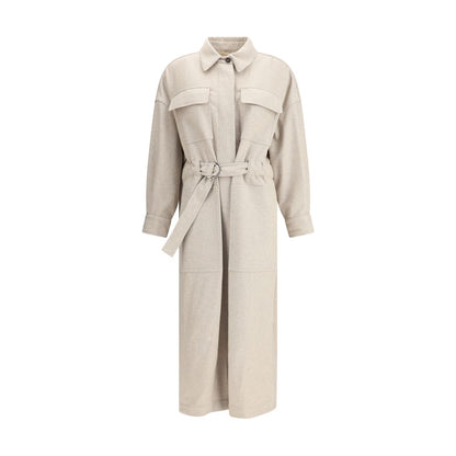 Brunello Cucinelli Beige Wool Coat