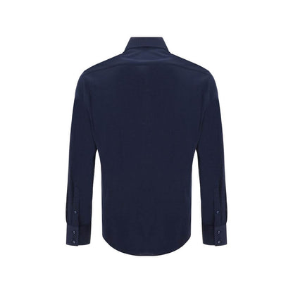 Brunello Cucinelli Blue Silk Shirt