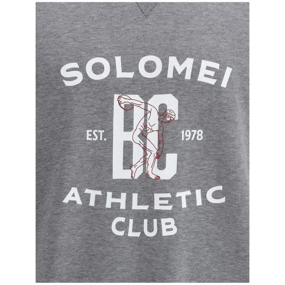 Brunello Cucinelli Gray Cotton Sweatshirt