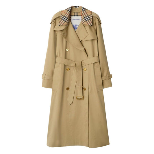 Burberry Castleford Medium Trench Coat with Check Collar Coats