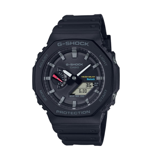 CASIO G-SHOCK Mod. NEW OAK Black - Tough Solar, Bluetooth smartwatch with carbon & resin case, multifunction dial, water resistant 20 ATM.