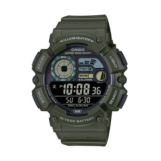 CASIO SPORT Mod. ILLUMINATOR 10 YEARS BATTERY - ARMY GREEN WATCHES