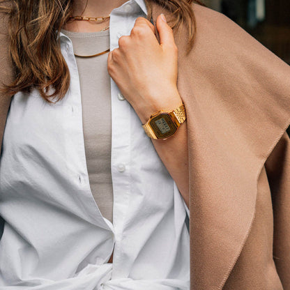 CASIO VINTAGE Mod. BLUETOOTH® SMARTPHONE LINK - GOLD - built-in accelerometer senses body movements + steps counter WATCHES