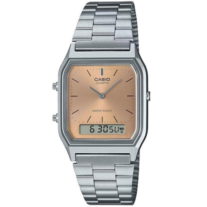 CASIO VINTAGE Mod. EDGY COLLECTION SUNRAY DIAL - PINK COPPER WATCHES