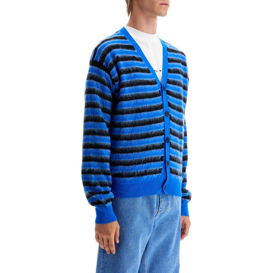 Marni striped wool and mohair cardigan