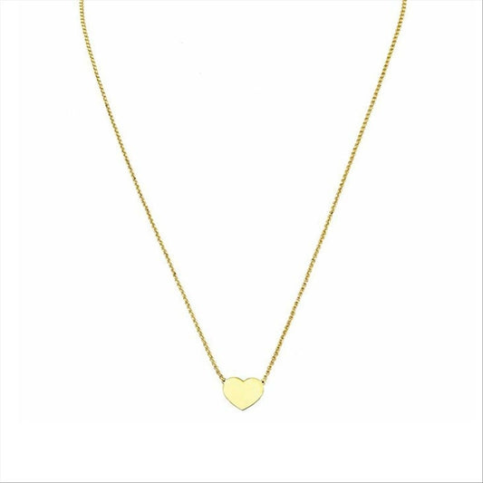 AMEN JEWELRY Mod. CLHG3 gold heart necklace on white background