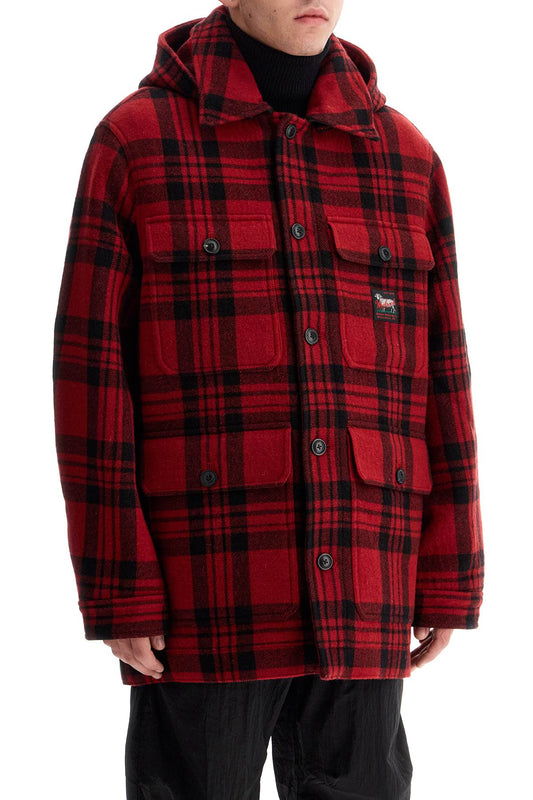 Woolrich plaid cruiser hooded jacket Vests Woolrich Black