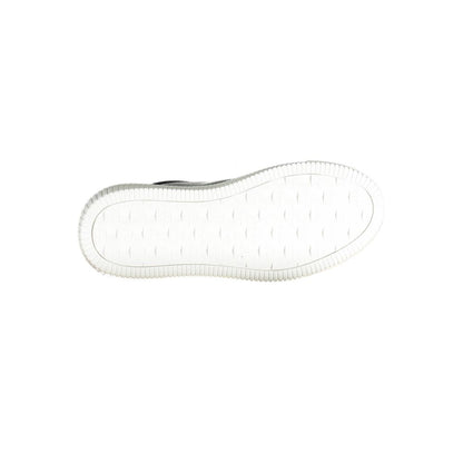 Sole view of Calvin Klein Black Polyester Women Sneaker showing grip pattern and craftsmanship.