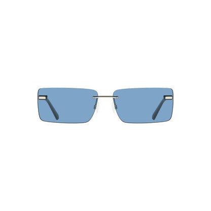 Calvin Klein Blue Metal Women Sunglass with sleek rectangular lenses for chic style.