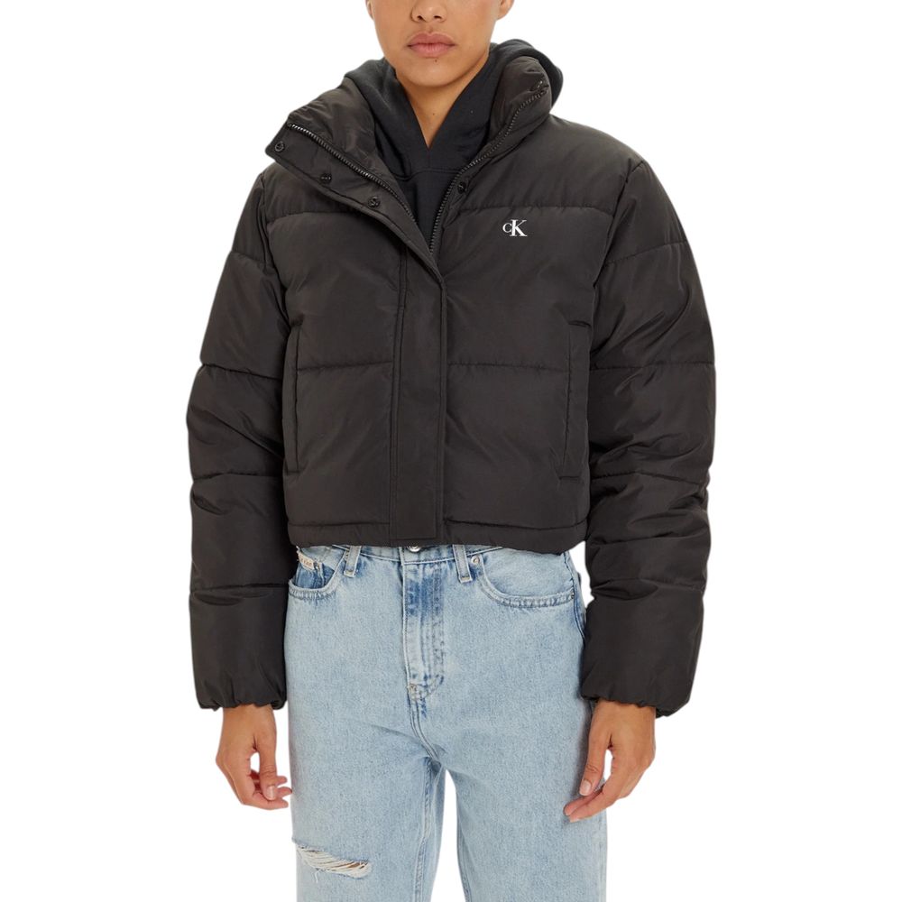 Calvin Klein Jeans Black Polyester Jackets & Coat - Matte Cropped Puffer Jacket for Women