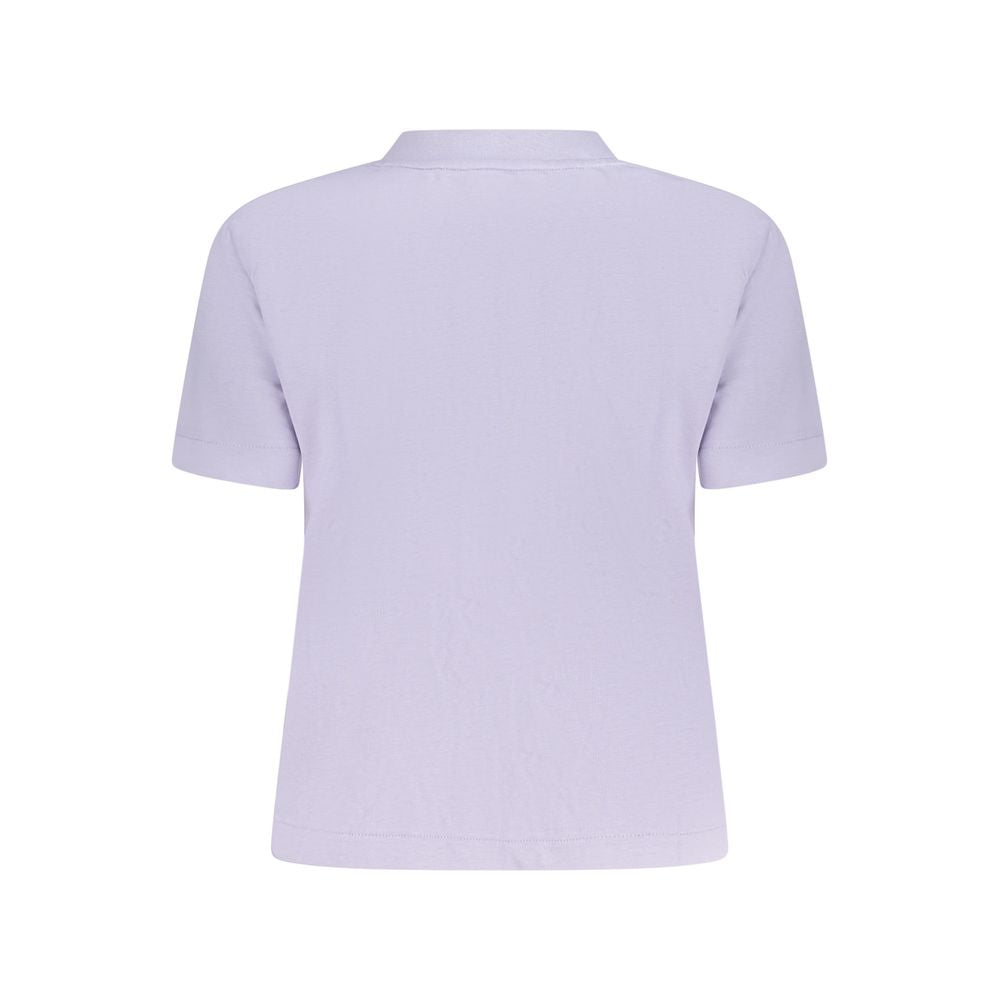 Back view of Calvin Klein Purple Cotton Women T-Shirt in sleek design