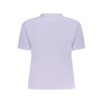 Back view of Calvin Klein Purple Cotton Women T-Shirt in sleek design