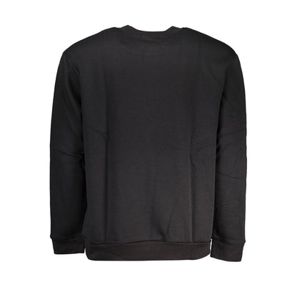 Back view of Cavalli Class Black Cotton Women Sweater featuring long sleeves and a comfortable fit.