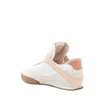 Chloé Kick sneaker in light beige with lace-up fastening, padded ankle, flat rubber sole and dust bag included. Heel height 0.8 in.