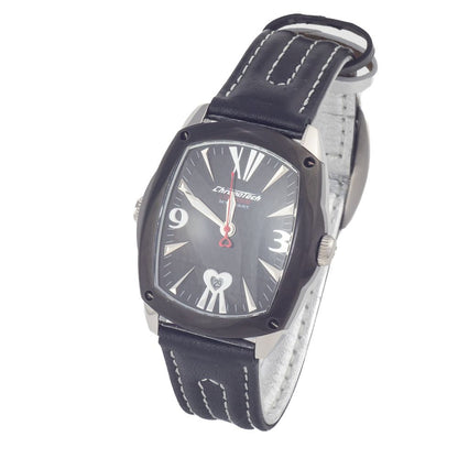 Chronotech Black Leather Dress Watch Chronotech