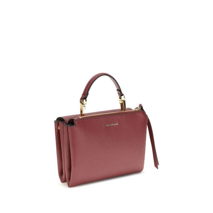Coccinelle Multicolor Calf Leather Bos Taurus Shoulder Bag with rigid handle, adjustable strap, gold-plated closure, AW25 collection.