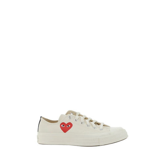 Comme Des Garçons Play x Converse White Rubber Low Top Sneakers