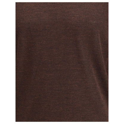 Cruna Brown Wool Turtleneck Cruna