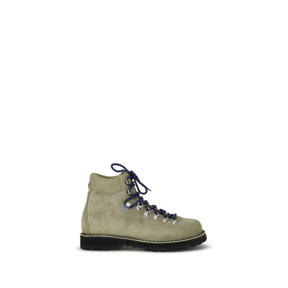 Diemme Green Leather Lace-Up Boots