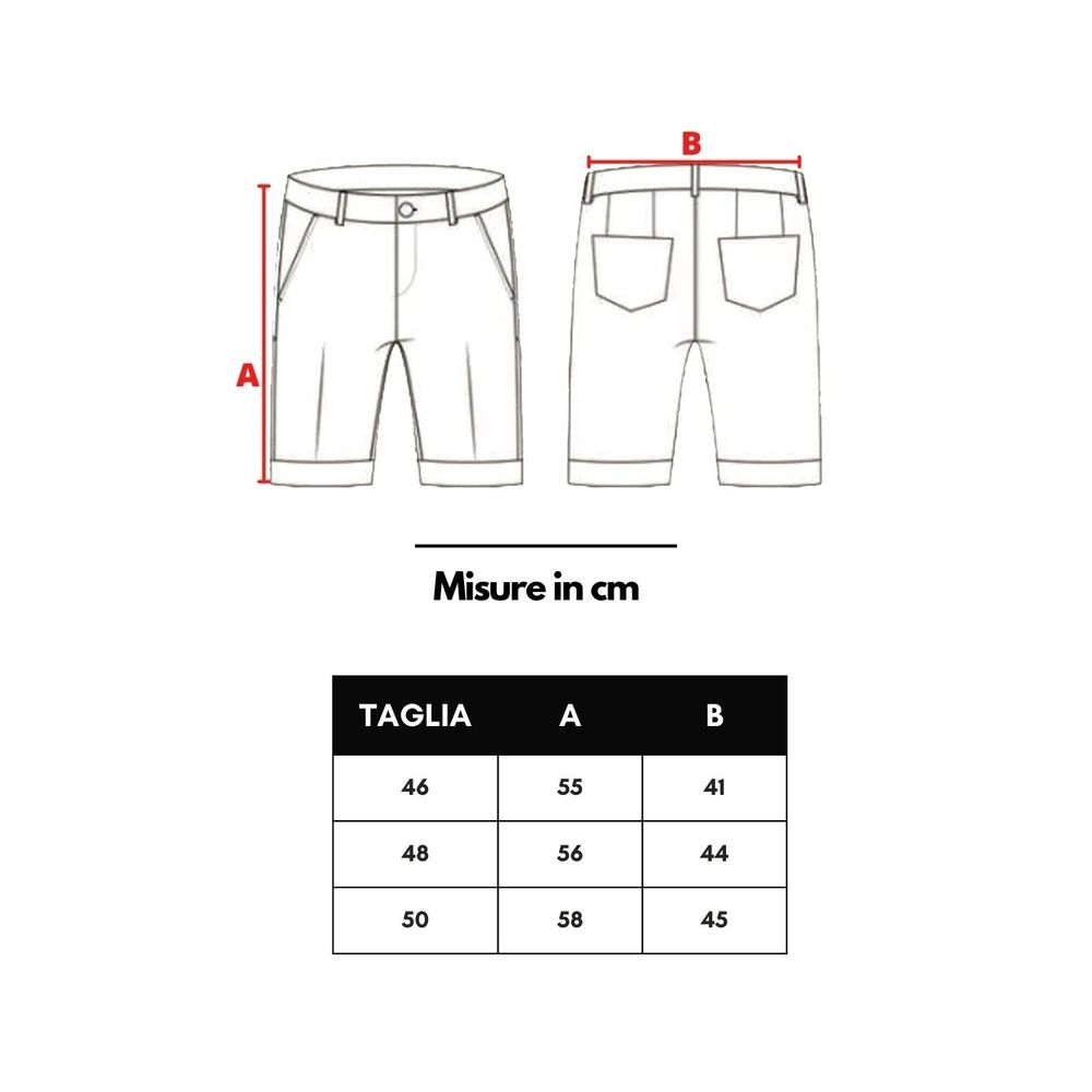 Size chart for Dior Beige Cotton Cargo Shorts with measurements A and B in centimeters, including graphic outline of shorts.