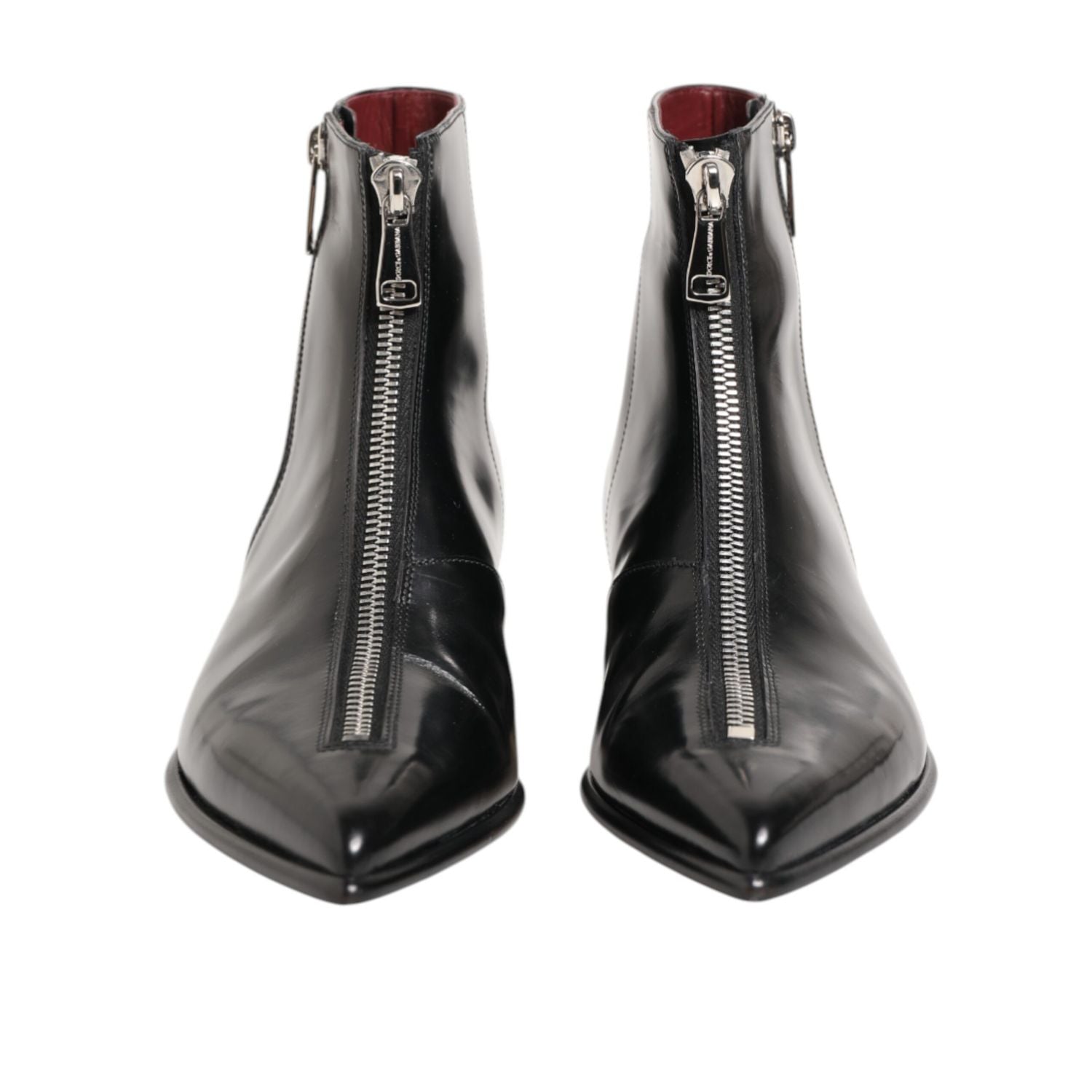 Dolce & Gabbana Black Calfskin Leather Men SHORT Boots Shoes