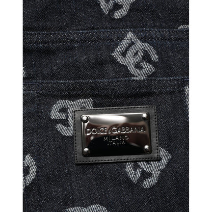 Dolce & Gabbana Black DG Monogram Cotton Skinny Denim Jeans
