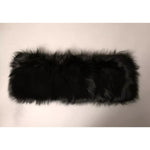 Dolce & Gabbana Black Fur Shoulder Collar Wrap Shawl Scarf