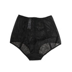 Dolce & Gabbana Black High Waist Mesh Sheer Shapewear Underwear with DG logo detail, crafted in Italy