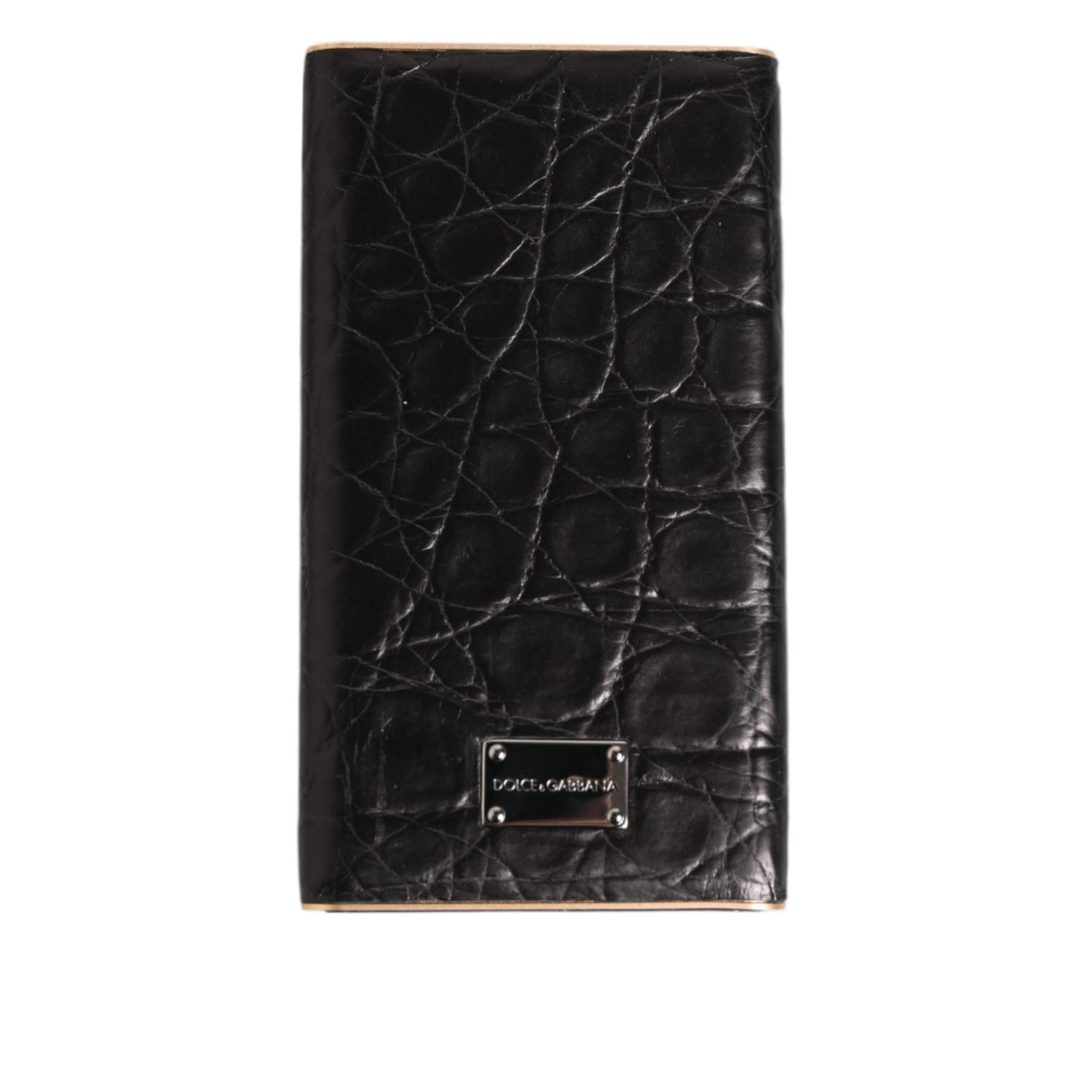 Dolce & Gabbana Black Leather Exotic 3000mAh Power Bank Charger USB