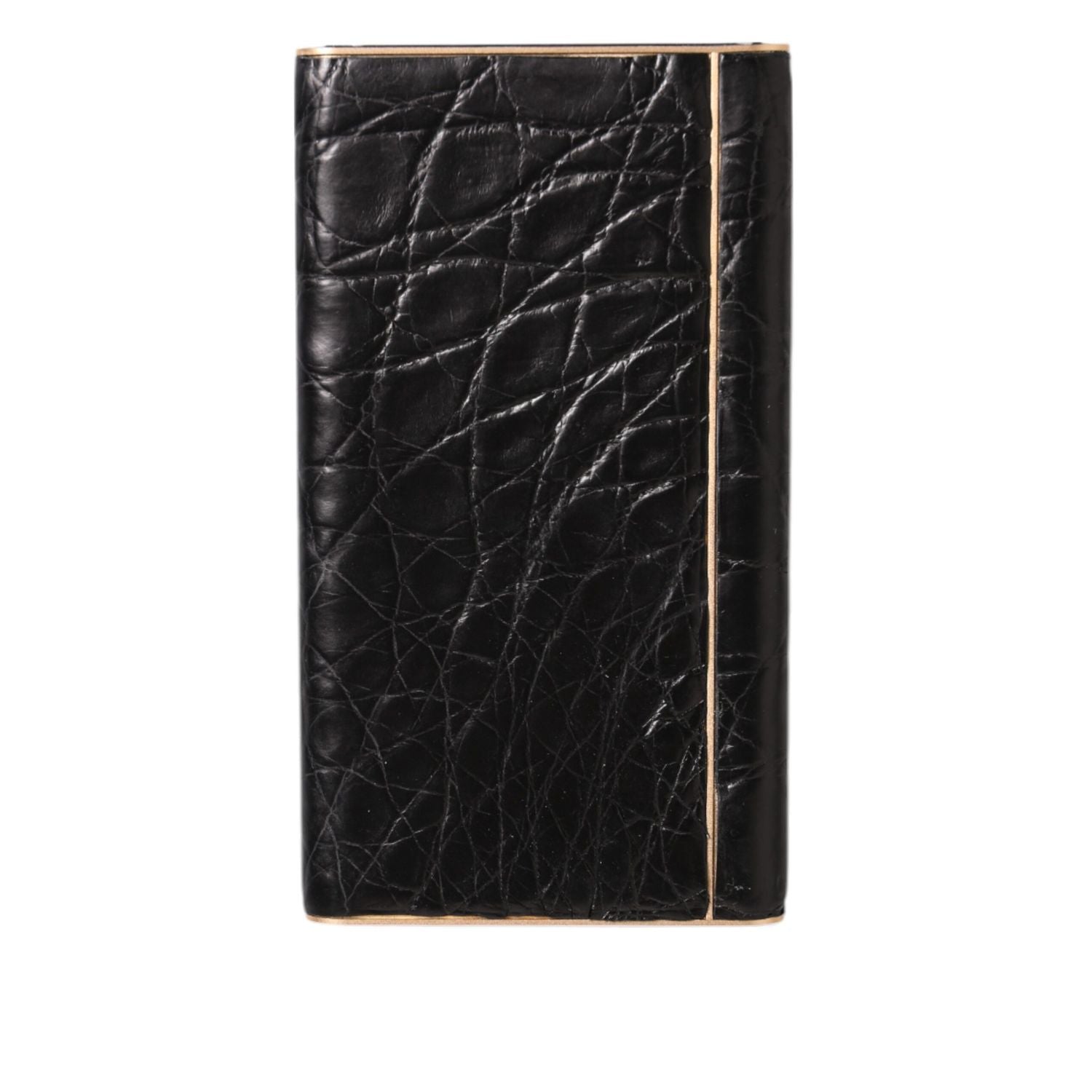 Dolce & Gabbana Black Leather Exotic 3000mAh Power Bank Charger USB