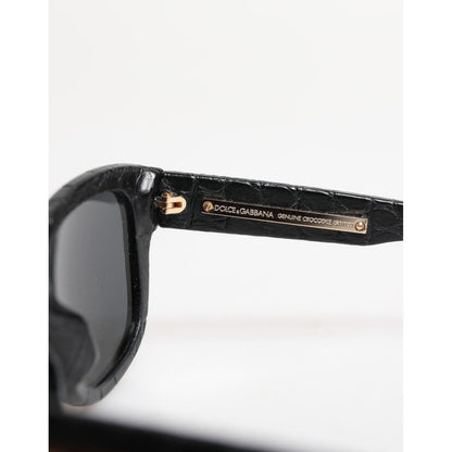 Dolce & Gabbana Black Leather Frame DG4177 Tinted Lens Sunglasses
