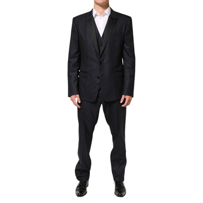 Dolce & Gabbana Black MARTINI 2 Buttons Suit 3 Piece Suit