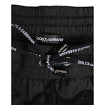 Dolce & Gabbana Black Nylon KING Sideband Men Boxer Shorts Swimwear detail view
