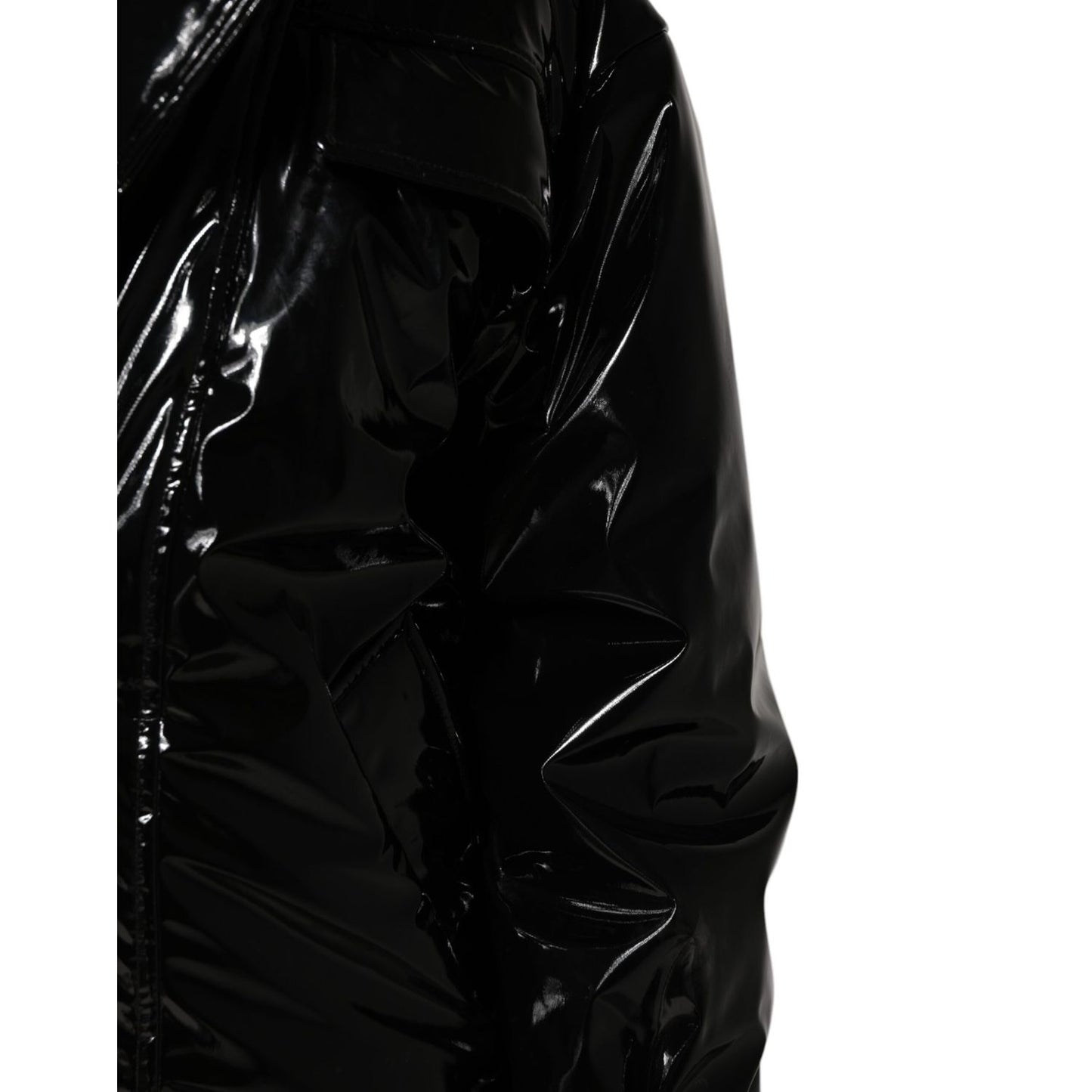 Dolce & Gabbana Black Polyester Quilted Puffer Coat Jacket