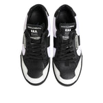 Dolce & Gabbana Black White Leather MIAMI Low Top Sneakers Shoes top view