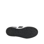 Dolce & Gabbana Black White Leather MIAMI Low Top Sneakers Shoes showing black rubber sole design