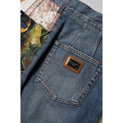 Dolce & Gabbana Blue AMBER Patchwork High Waist Denim Jeans