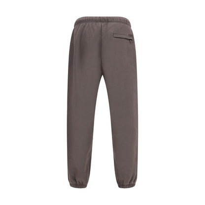 Dolce & Gabbana Brown Cotton Joggers (Workout Pants) with elastic waistband and pockets, back view.