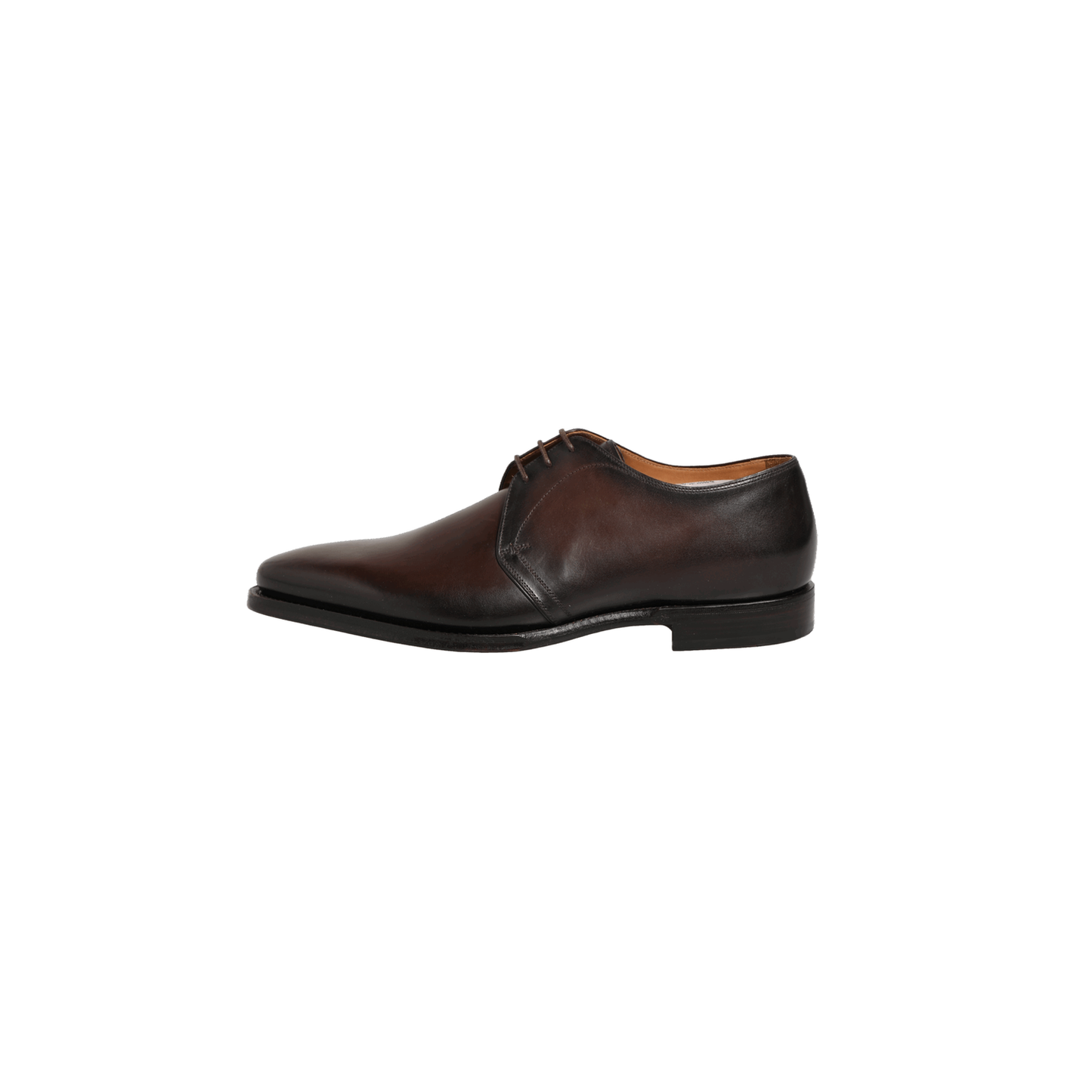 Dolce & Gabbana Brown Leather Lace Up Dress Men Derby Shoes in smooth calf leather, perfect for formal occasions and tailored looks.