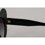 Side view of Dolce & Gabbana DG4325BM White Black Acetate Crystal Shades Sunglasses with minor defect, missing stones visible.